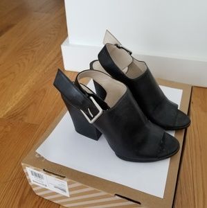 Calvin klein black open toe heels